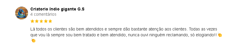 Avaliação 5 estrelas Google – Feijó Barbearia Araranguá